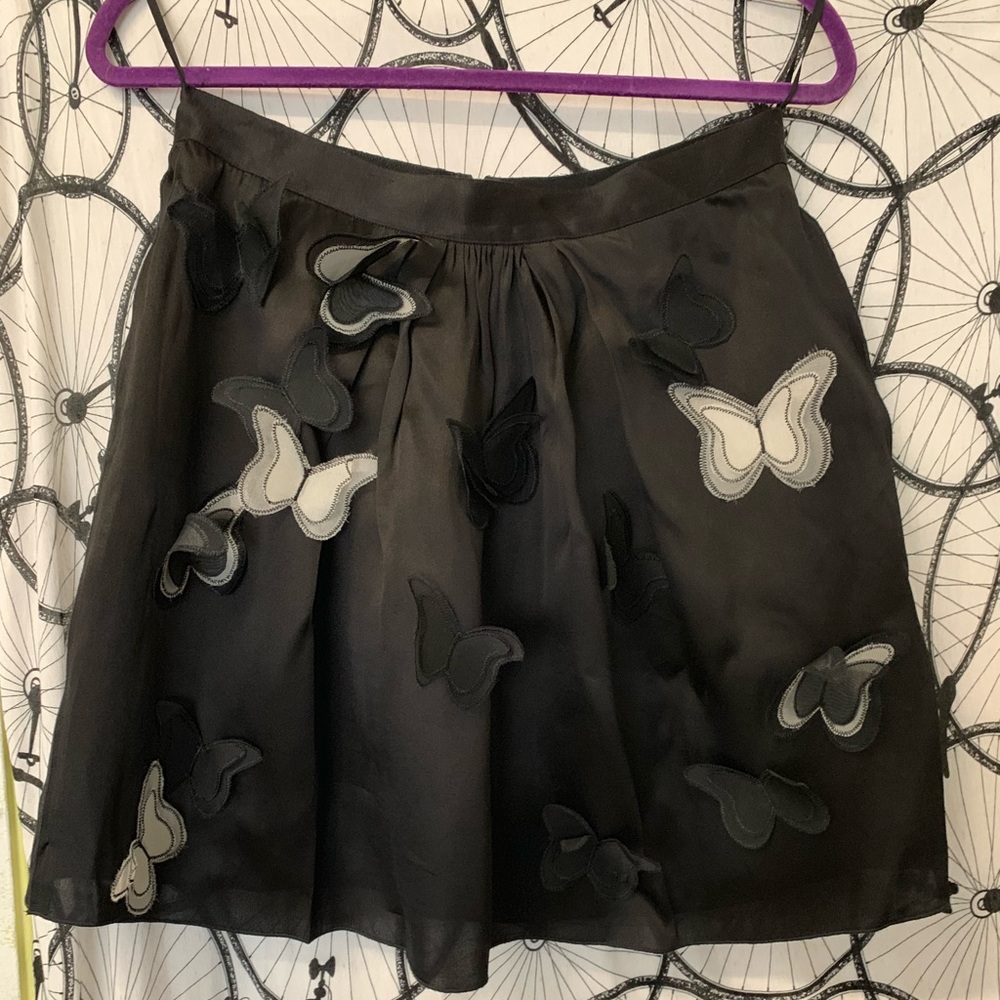 Dolce & Gabbana Black Skirt with Butterfly Appliqués
